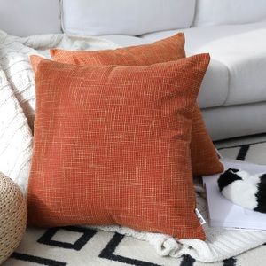 22x22 2pk Orange Pillow Covers